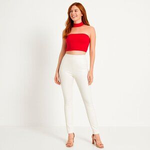 2/$30 NWT Choosy Size 12 Rose Red Sleeveless Halter Crop Top